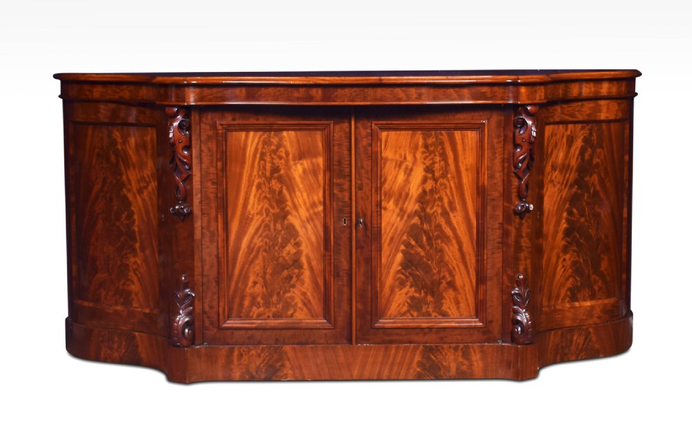 19th Century mahogany serpentine fronted sideboard View VI