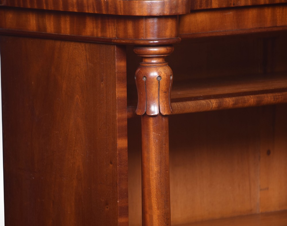 Mahogany open bookcase View IV