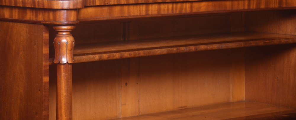 Mahogany open bookcase View V