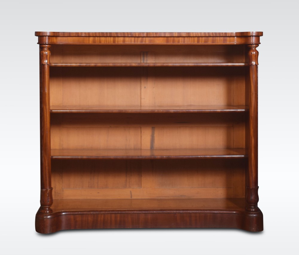 Mahogany open bookcase View VI