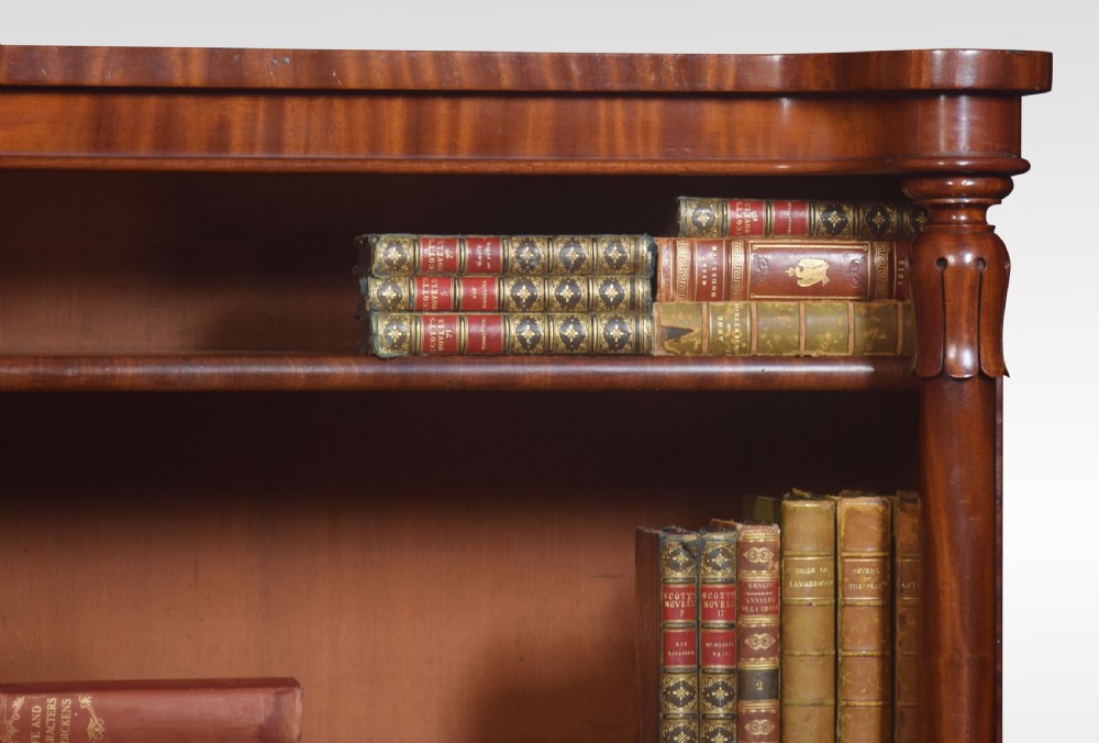 Mahogany open bookcase View VII