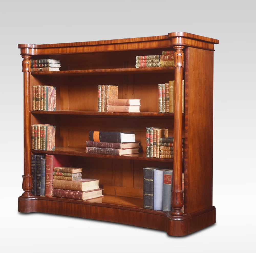 Mahogany open bookcase View VIII