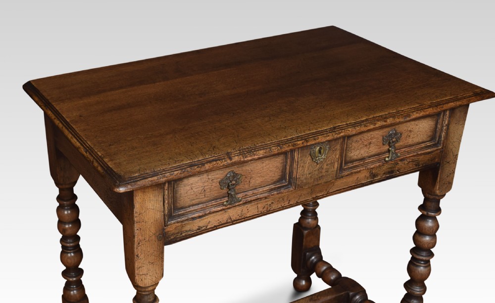17th Century style oak side table View VI