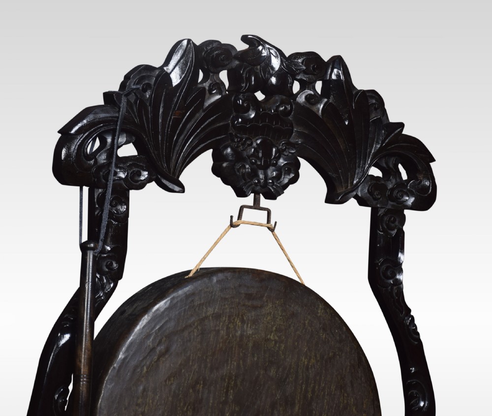 Chinese carved dinner gong View II