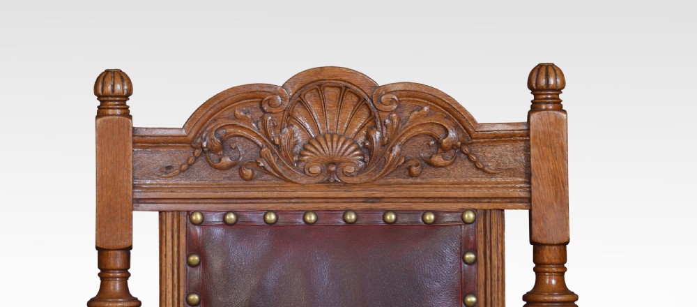 Set of Ten oak dining chairs View VIII