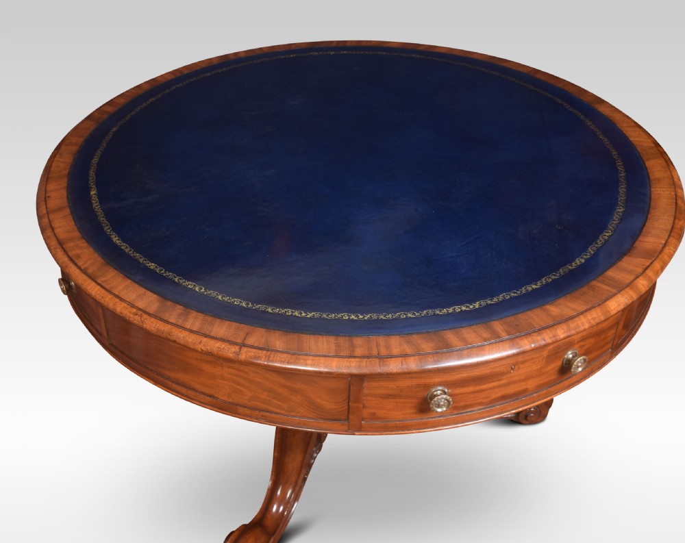 19th century mahogany drum table View V