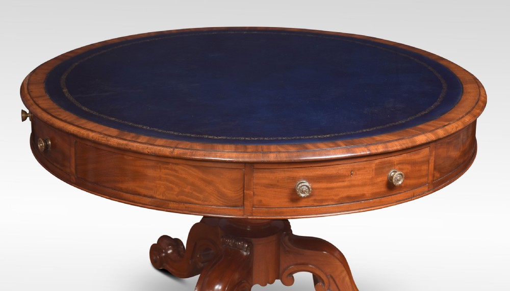 19th century mahogany drum table View VI