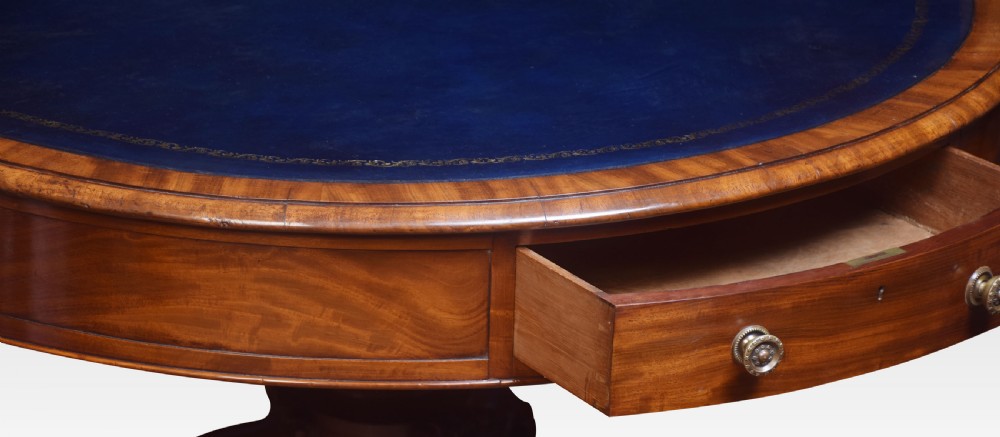 19th century mahogany drum table View IX