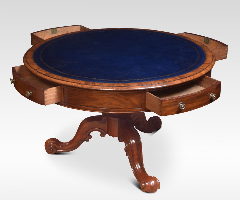 19th century mahogany drum table View X