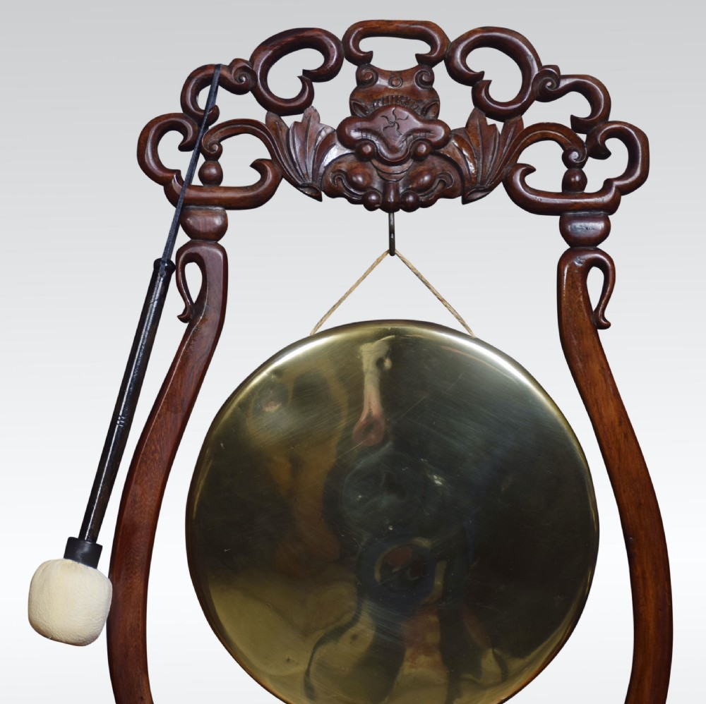 Chinese hardwood framed dinner gong View V
