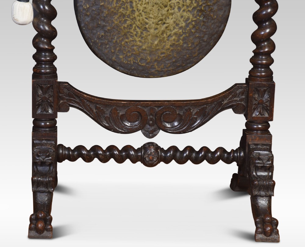 Late 19th century oak dinner gong View III