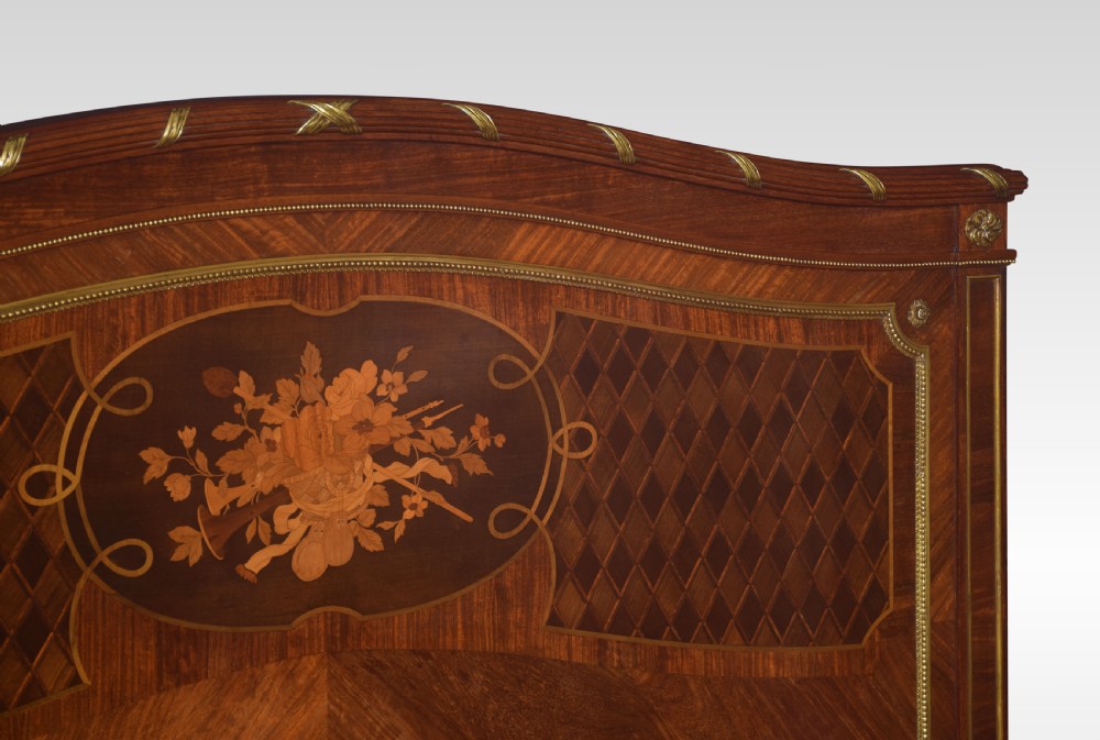 Mahogany marquetry inlaid double bed View VII