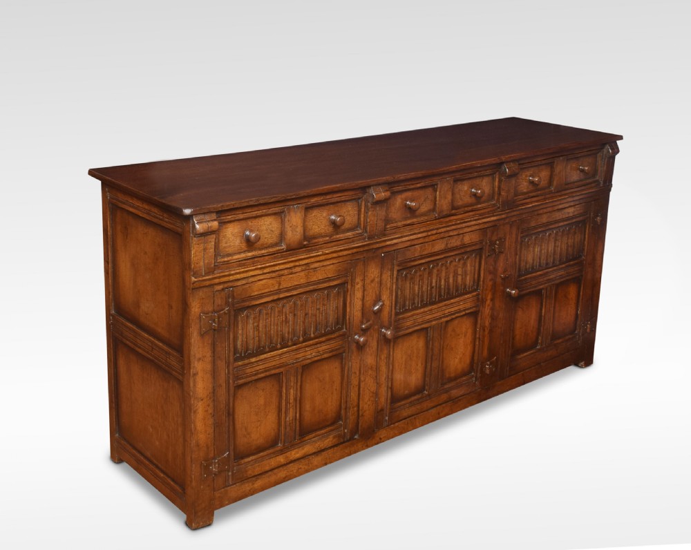 Jacobean style oak dresser base View II