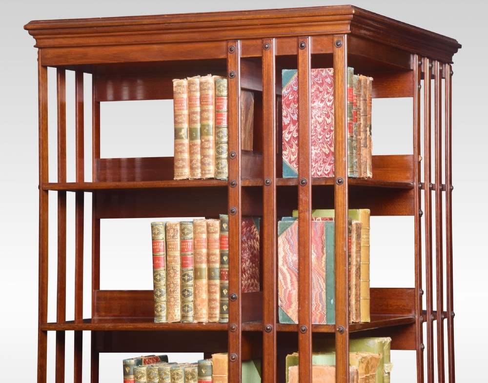 Very large mahogany revolving bookcase View VII
