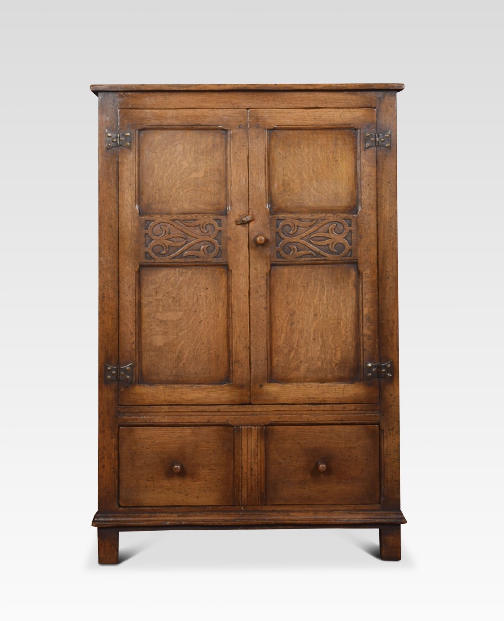 Oak two door cupboard