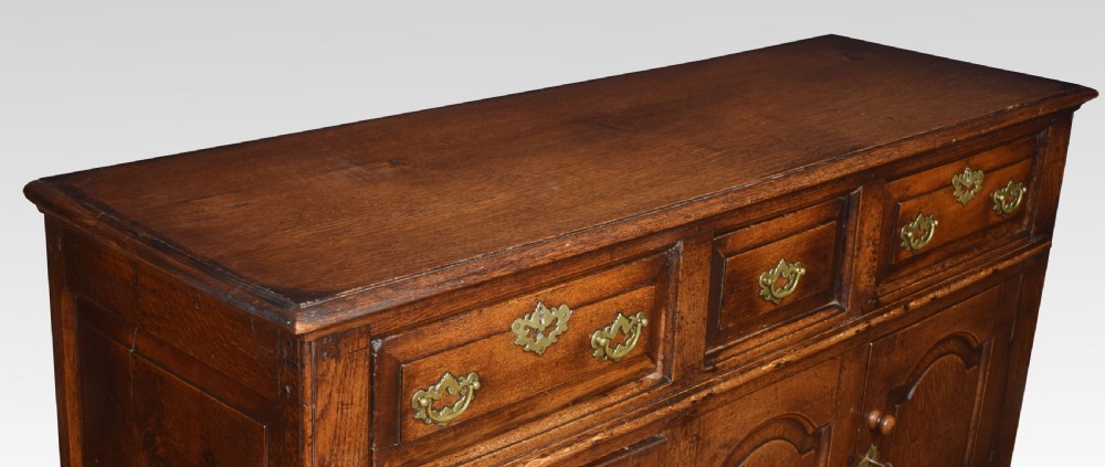 Oak three drawer dresser base View III