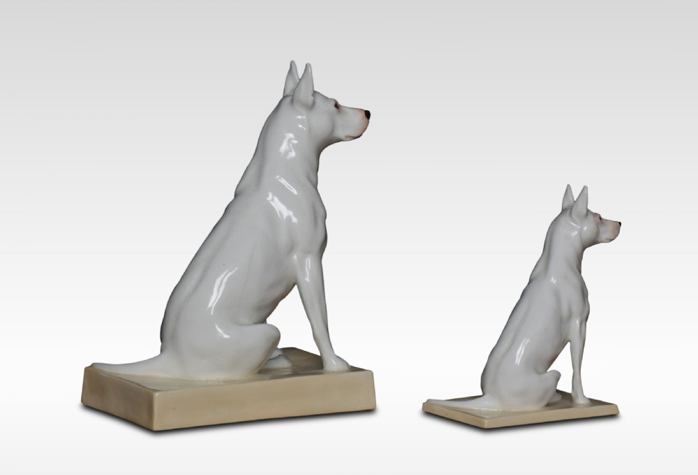 Pair of rare royal Worcester bull terrier View V