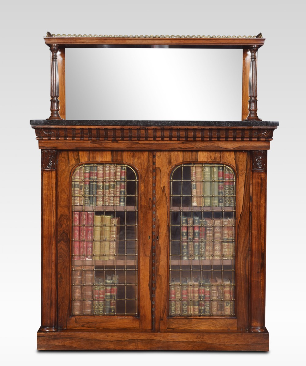 19th Century rosewood two door chiffonier