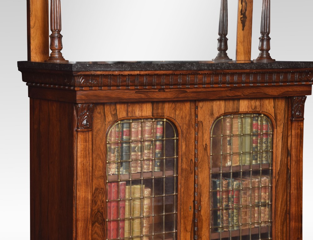 19th Century rosewood two door chiffonier View VI