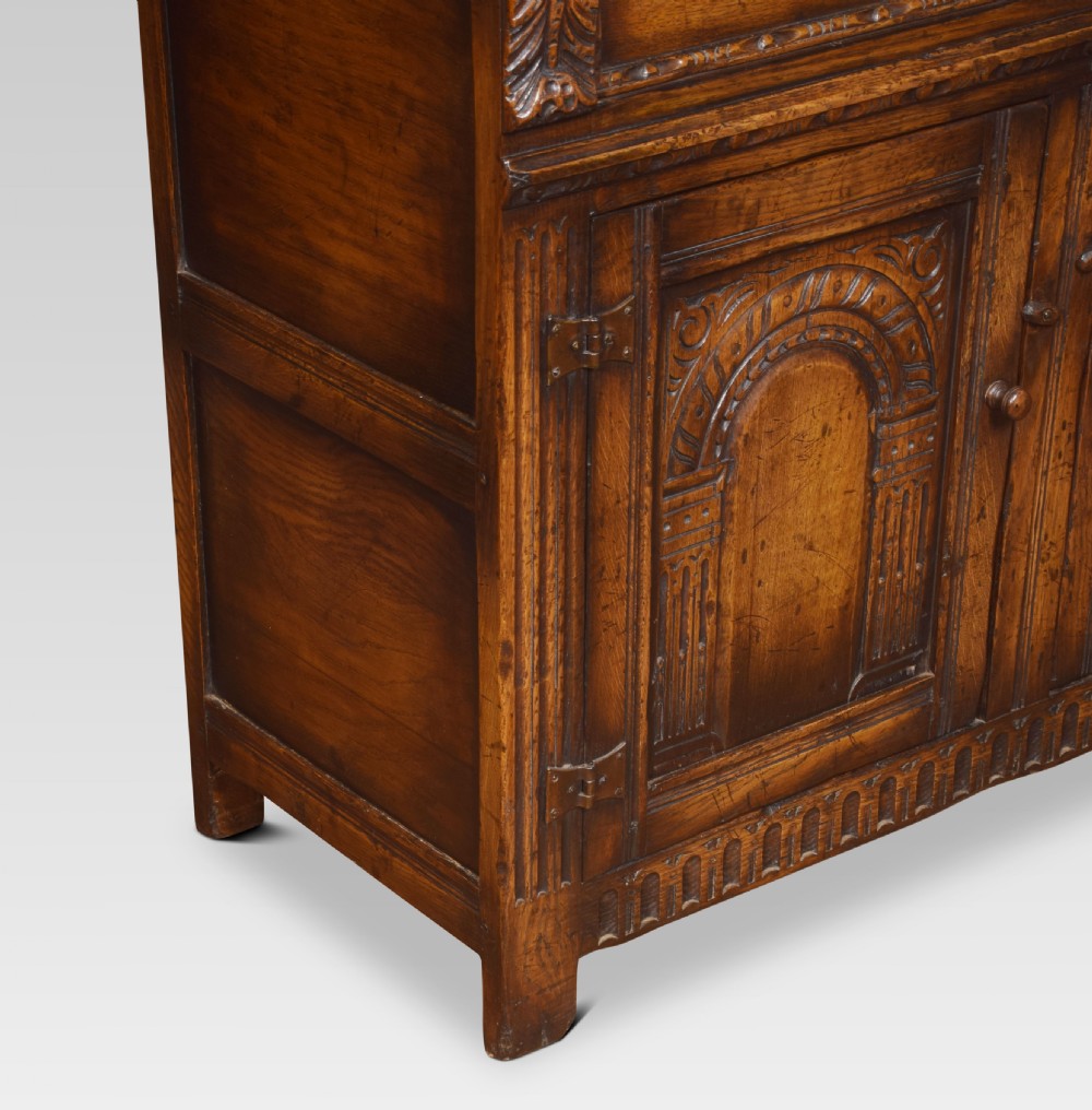 Jacobean style oak three drawer dresser base View III