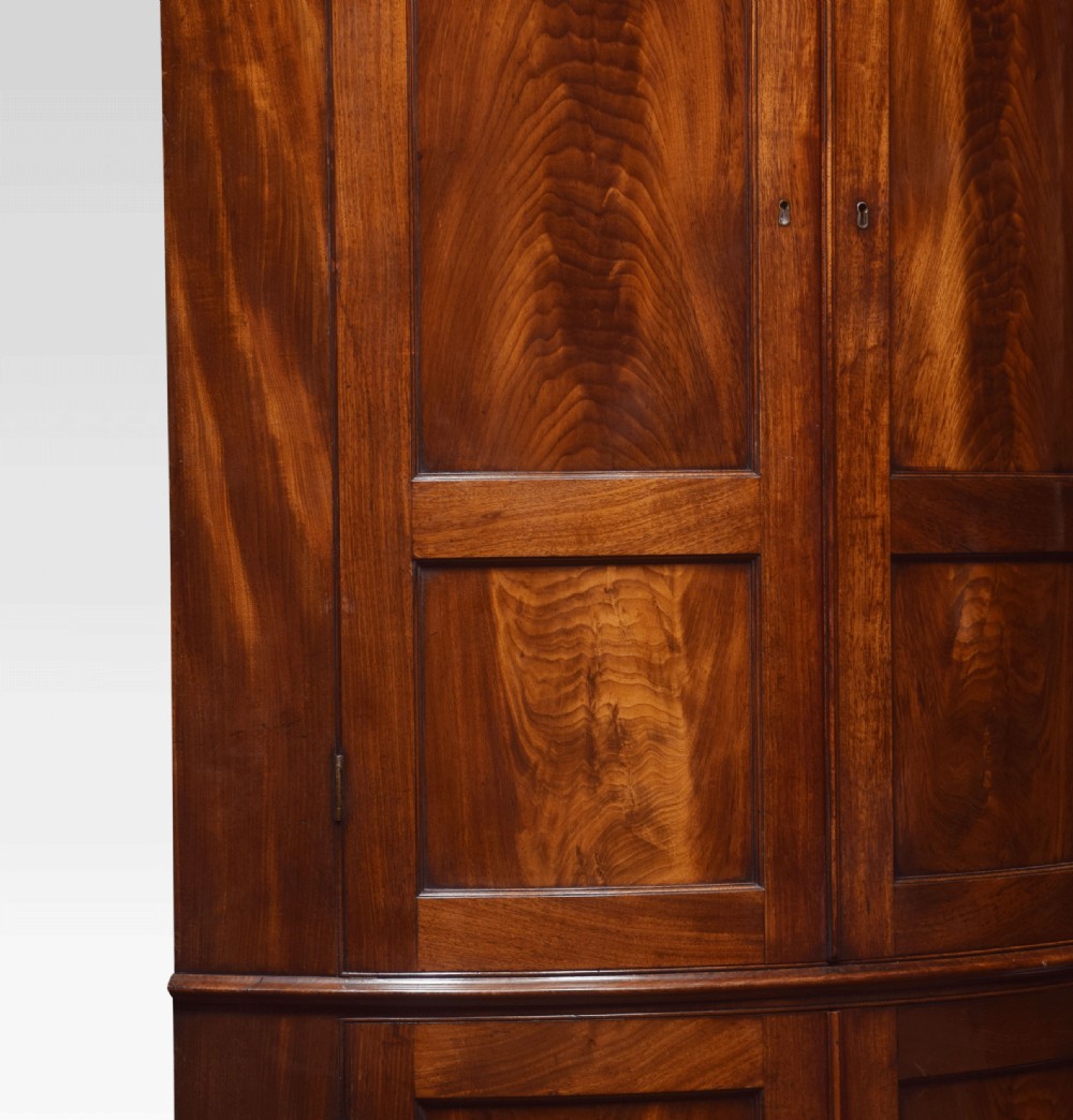 George III mahogany floor standing Corner Cabinet View IV