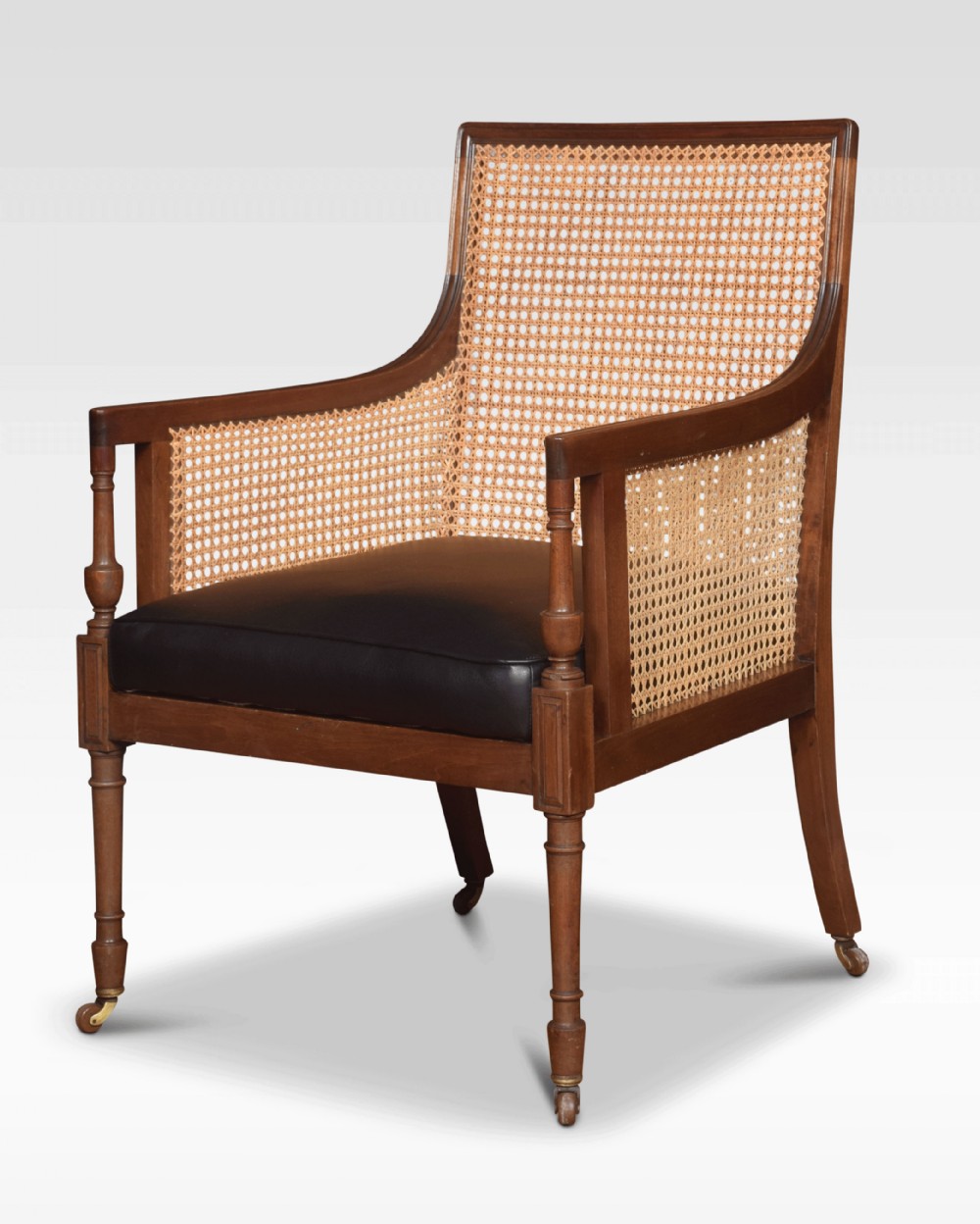 Mahogany bergere armchair