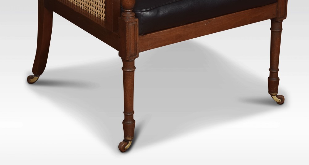 Mahogany bergere armchair View III