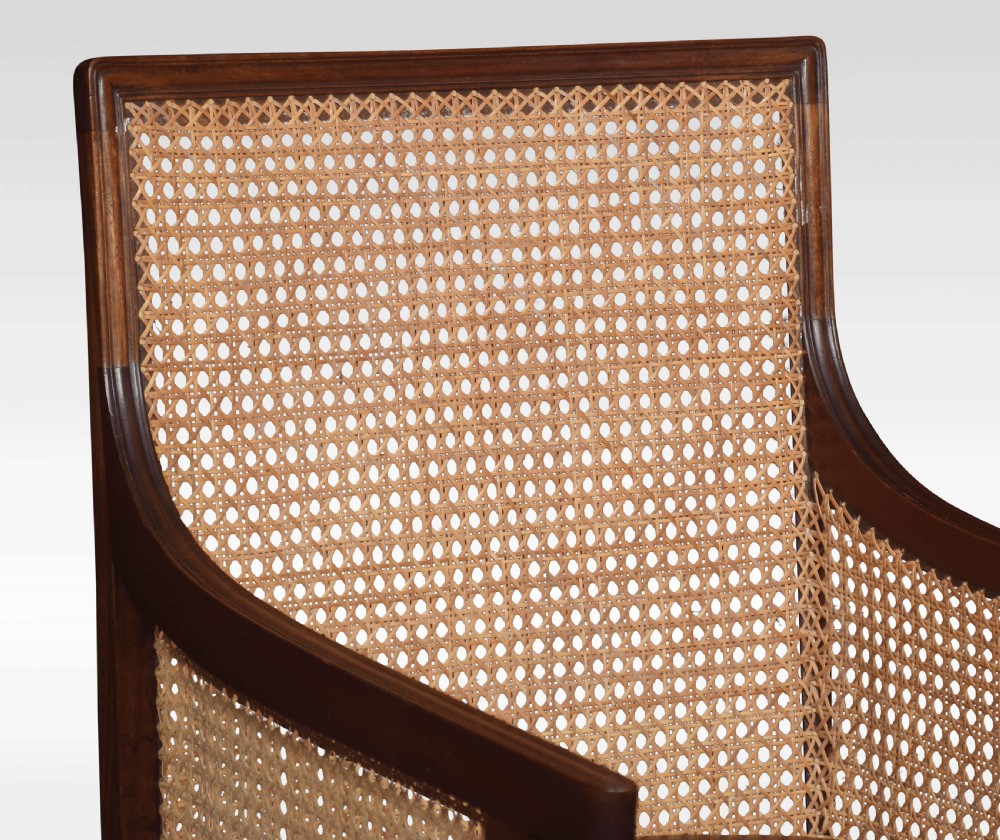 Mahogany bergere armchair View V