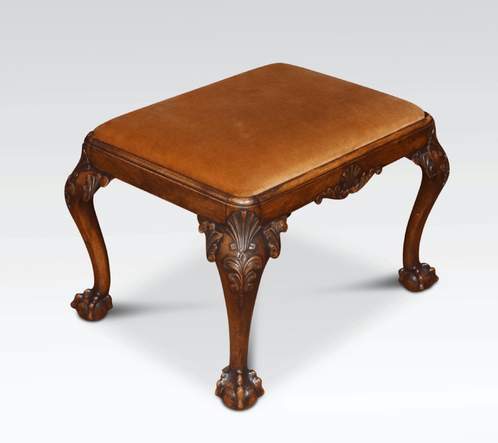 George II style walnut stool