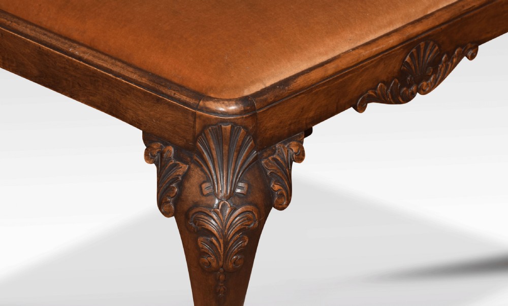 George II style walnut stool View II