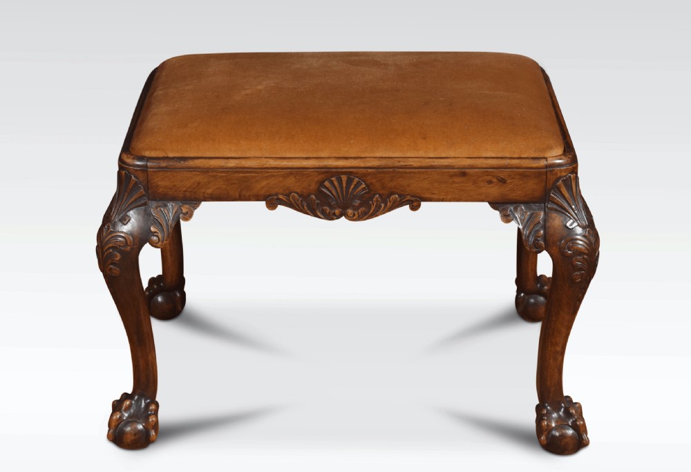 George II style walnut stool View V