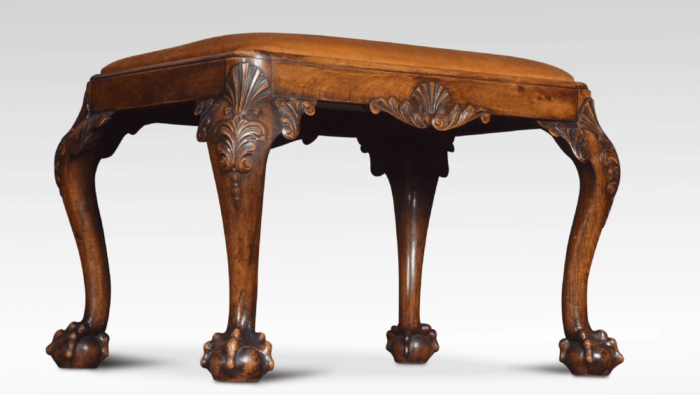 George II style walnut stool View VI