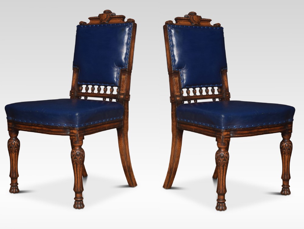 Pair of leather upholstered office chairs