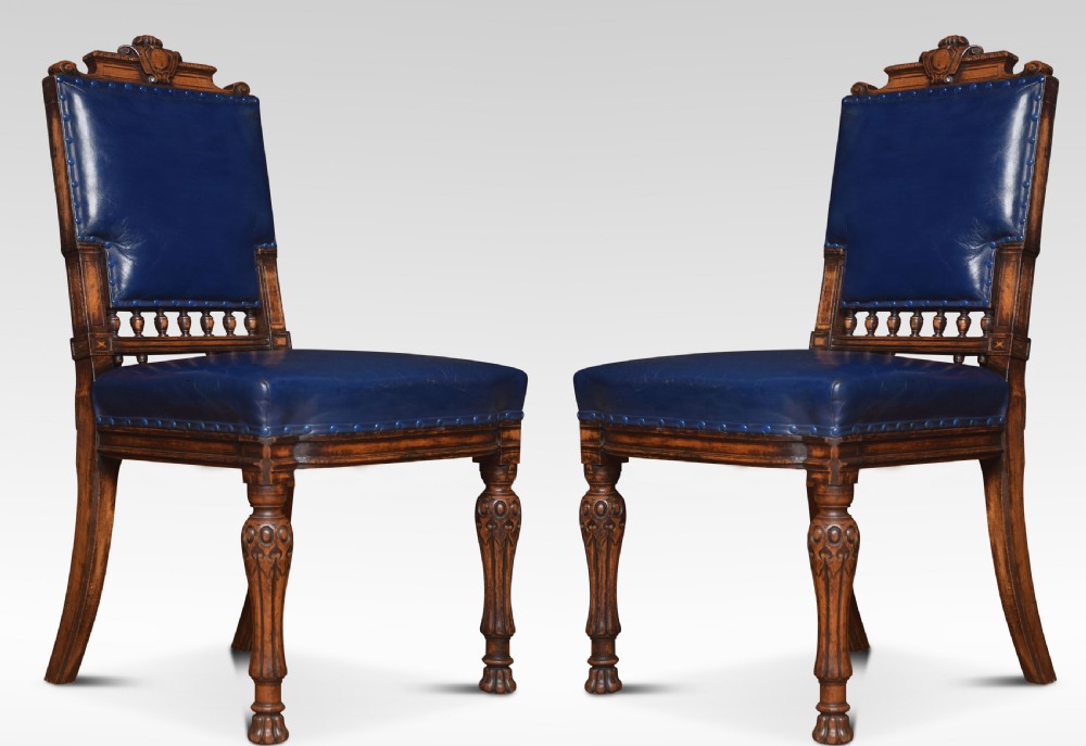 Pair of leather upholstered office chairs View V
