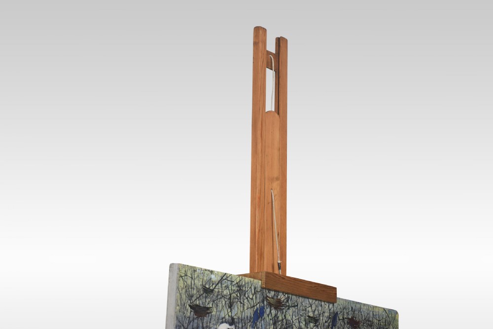 Pine artist’s adjustable studio easel View III
