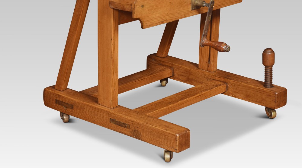 Pine artist’s adjustable studio easel View IV