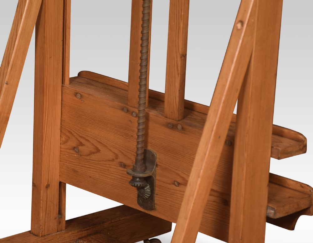 Pine artist’s adjustable studio easel View IX