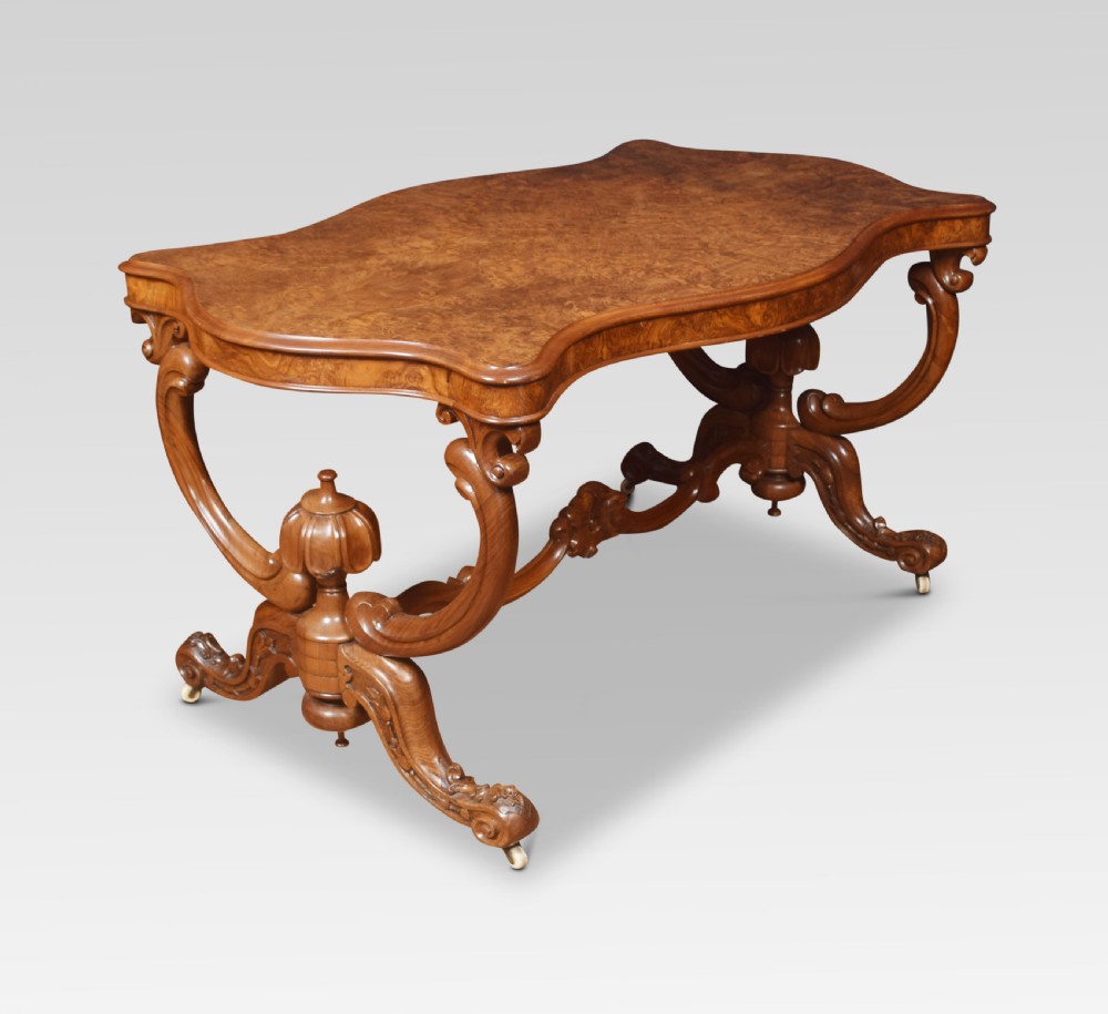 Burr walnut center table