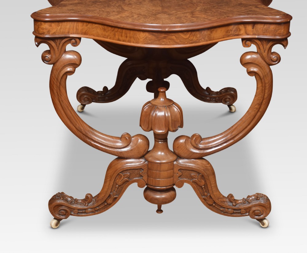 Burr walnut center table View III