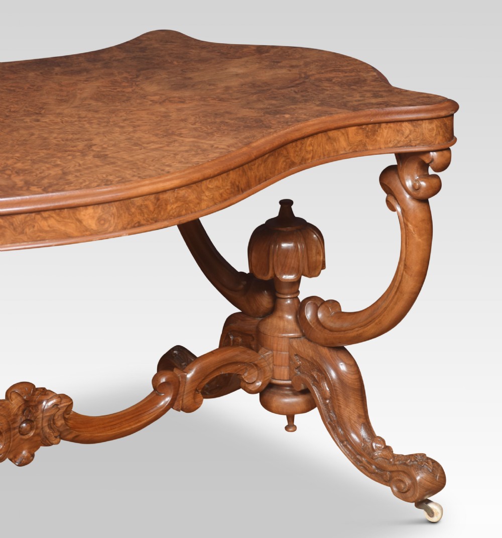 Burr walnut center table View IV