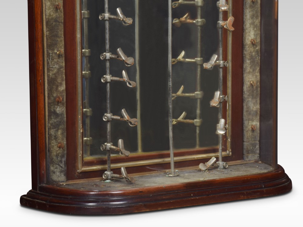 Bow fronted glass pipe display  cabinet View III