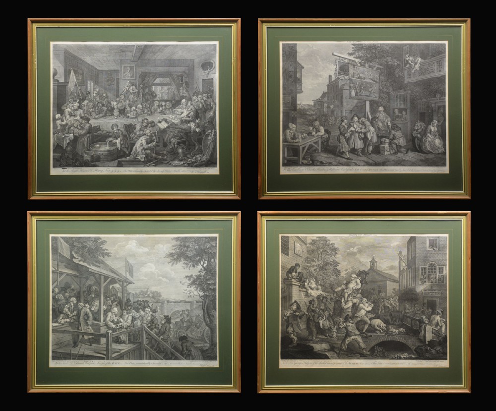 Set of four engravings William Hogarth