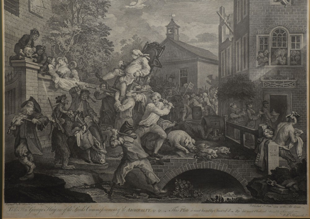 Set of four engravings William Hogarth View VI
