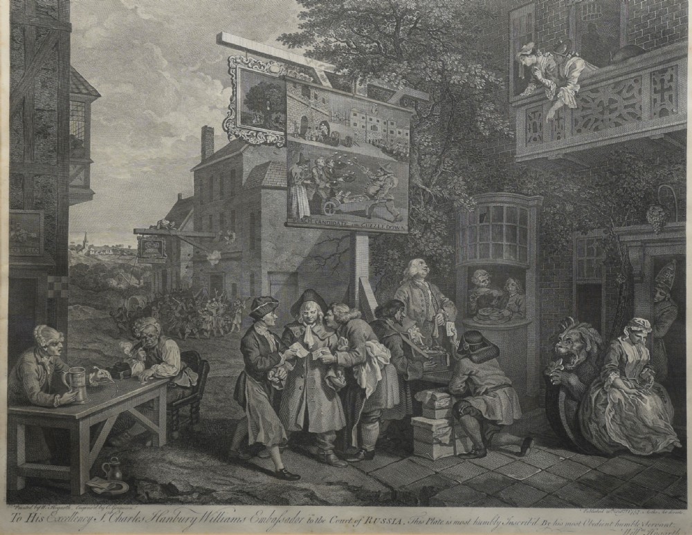 Set of four engravings William Hogarth View VIII