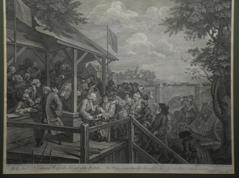 Set of four engravings William Hogarth View IX