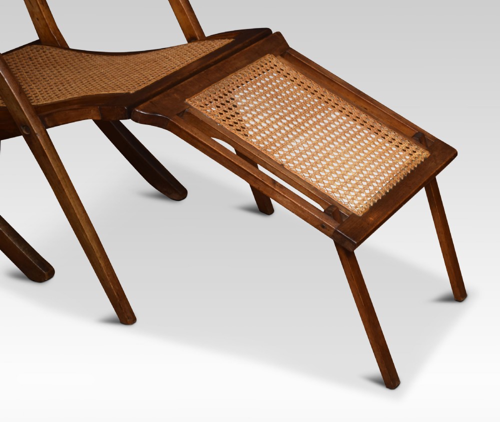 Walnut framed folding Steamer deck chair View III