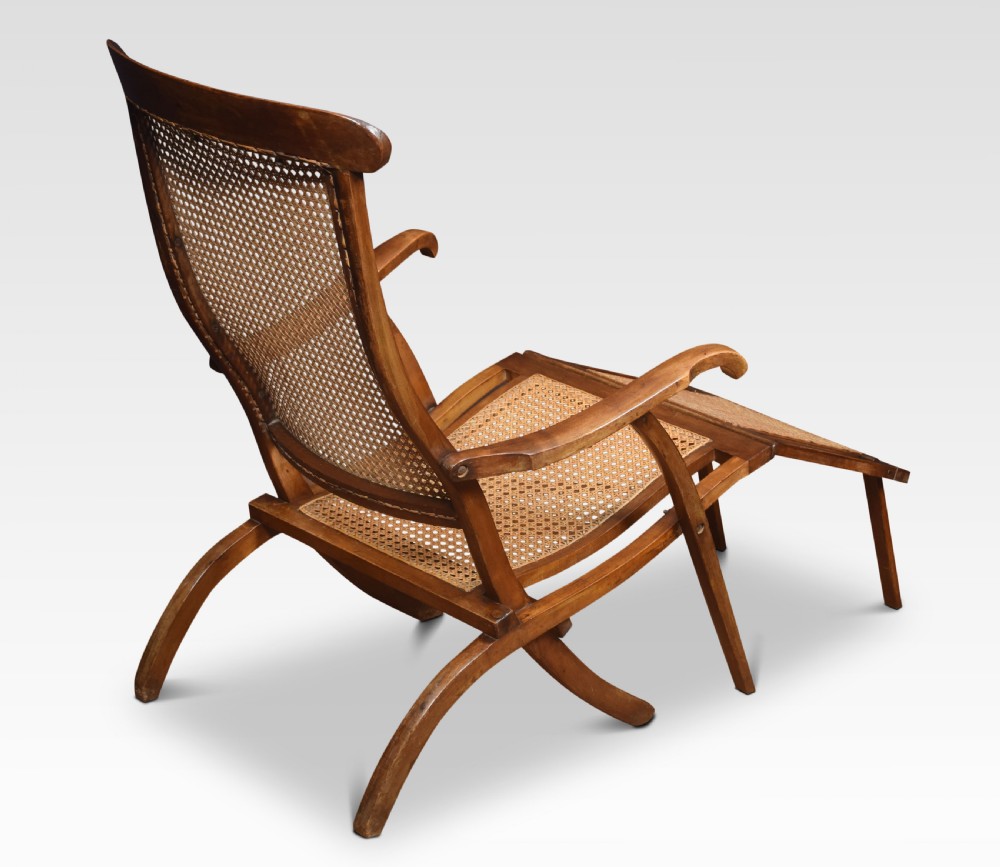 Walnut framed folding Steamer deck chair View IV