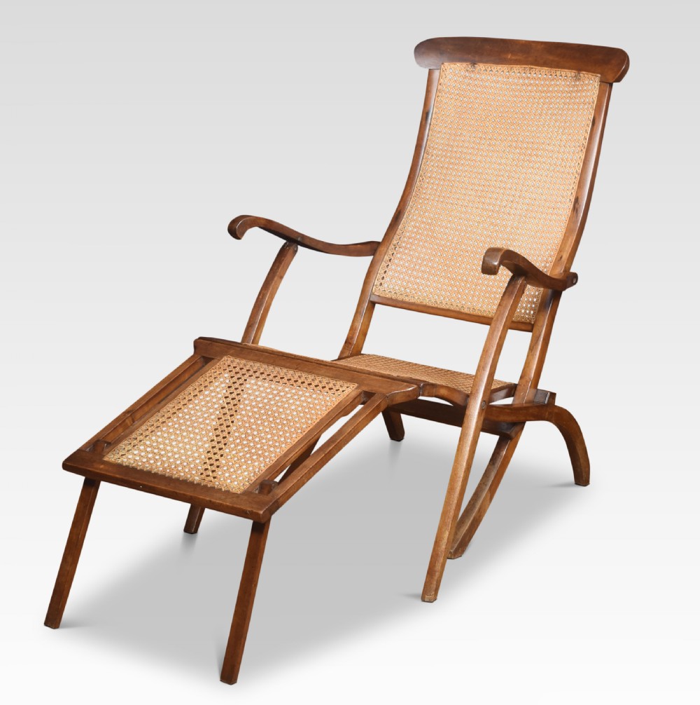 Walnut framed folding Steamer deck chair View VI