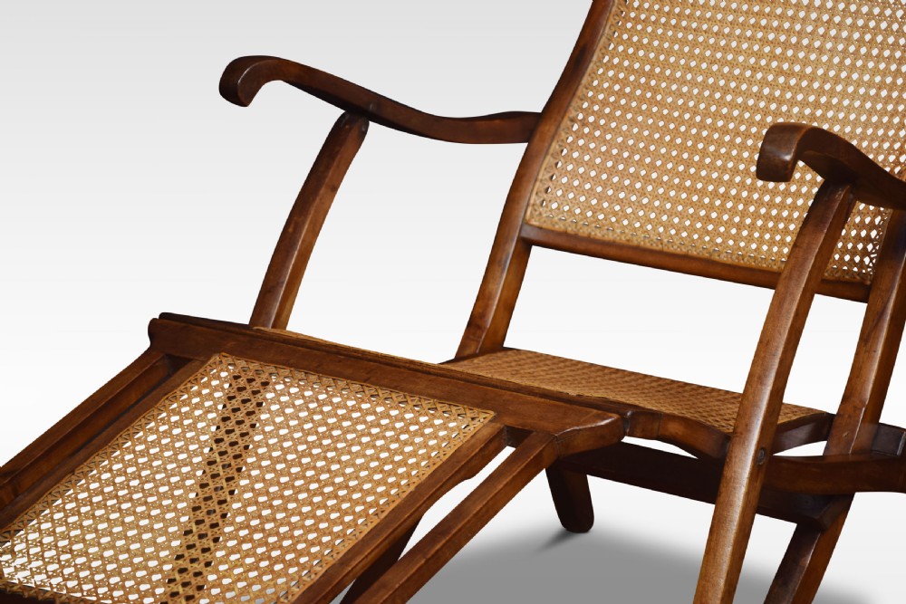 Walnut framed folding Steamer deck chair View VII