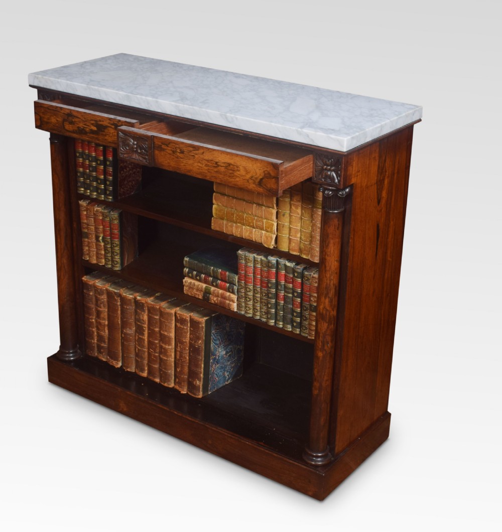 Regency rosewood open bookcase View III